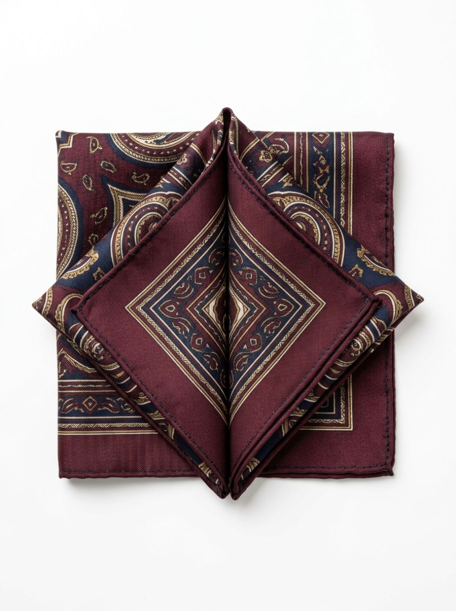 Hand-Rolled Silk Pocket Square