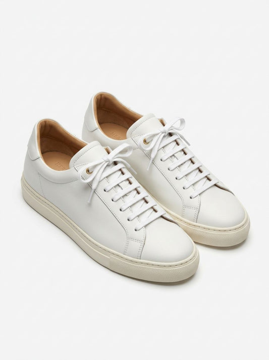 Heritage White Nappa Leather Sneakers